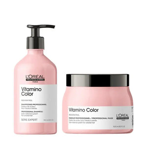 סט שמפו ומסכה ויטמינו קולור להזנת לשיער צבוע לוריאל