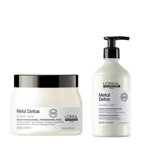 סט שמפו ללא מלחים ומסכה מטאל דיטוקס לוריאל