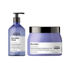 סט שמפו ומסכה להארה וברק לשיער לבלונד 'בלונדיפייר' לוריאל